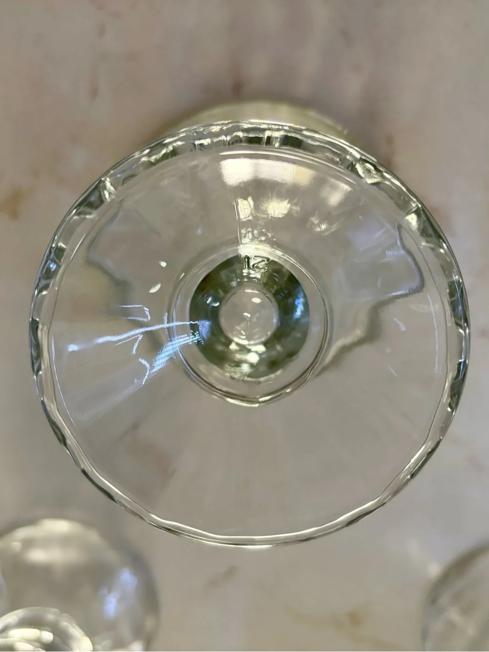 Set of 7 New Old Stock Libbey Clear Glass Tulip Sundae Cups - Vintage
